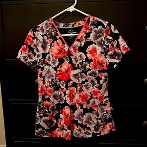 Healing Hands Premiere XS Floral scrub top